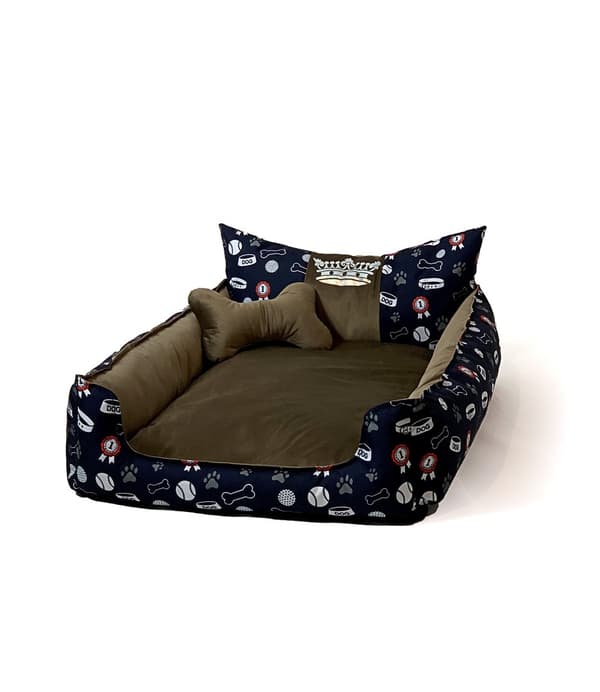 GO GIFT Hunde- og katteseng XL - brun - 100x80x18 cm