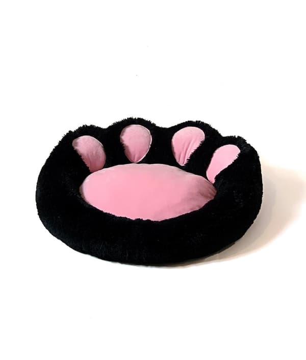 GO GIFT Hunde- og katteseng XXL - sort-pink - 85x85 cm