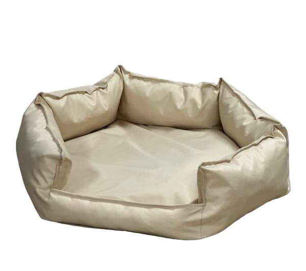 GO GIFT Hexagon beige XL - djurbädd - 75 x 55 x 15 cm