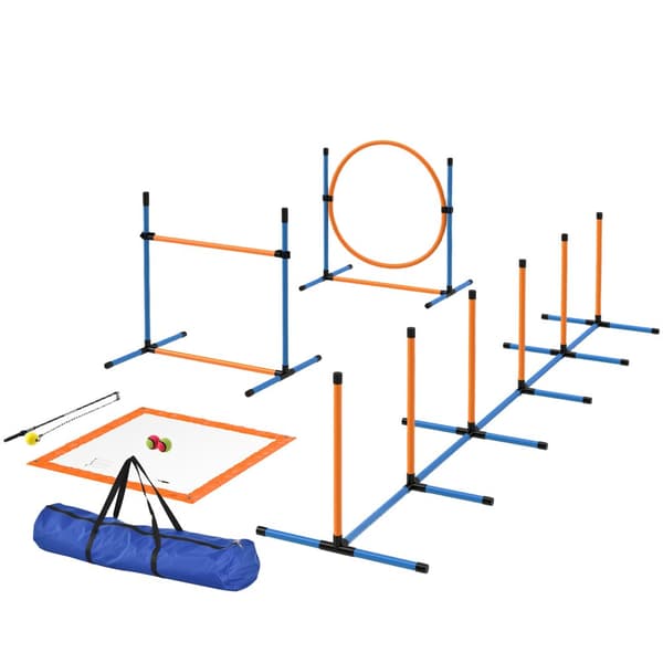 Hund Agility Sæt, Agility Sæt, 93x72x92 cm, Orange og Blå