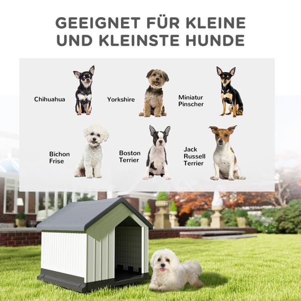 Hundehus, 62x61x60 cm, Grå