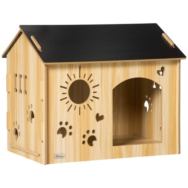 Hundehus, 69x50x58.5 cm, Sort