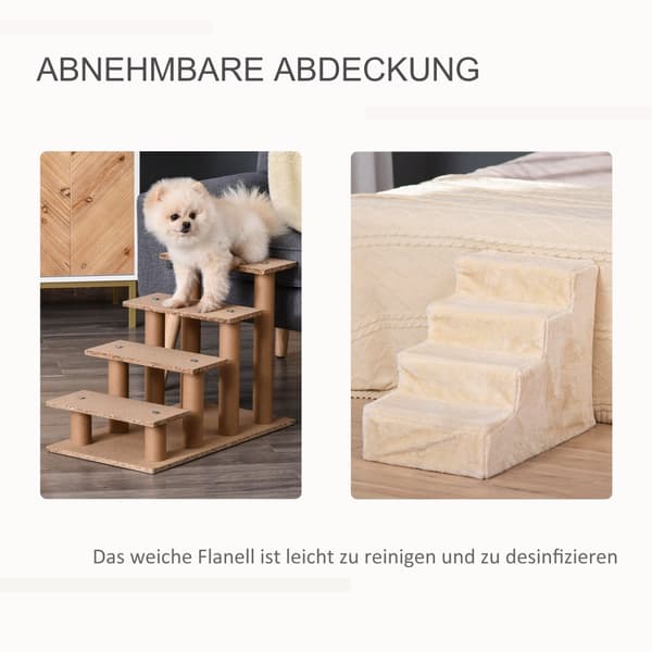 Kæledyrstrapper, 60x35x44 cm, Beige