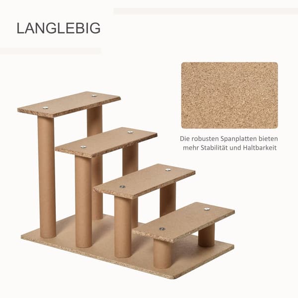 Kæledyrstrapper, 60x35x44 cm, Beige