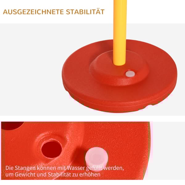 Dog Agility Hurdle Sæt, 128x23x9-100 cm, Gul