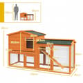 Pikkukuva 3 / 10: Rootz Small Animal Cage - Kanin ulkokäyttöinen - Pienin eläinkotelo - Talvi- ja Turvallinen ja tukeva - 150 cm x 45 cm x 85 cm