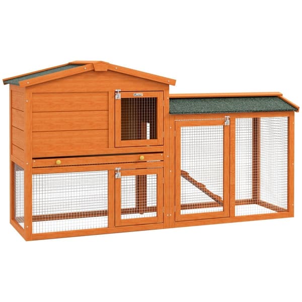 Rootz Small Animal Cage - Kanin ulkokäyttöinen - Pienin eläinkotelo - Talvi- ja Turvallinen ja tukeva - 150 cm x 45 cm x 85 cm