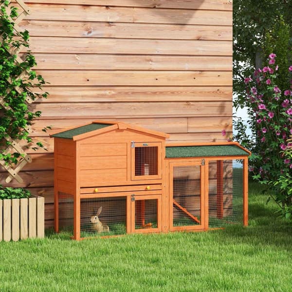 Rootz Small Animal Cage - Kanin ulkokäyttöinen - Pienin eläinkotelo - Talvi- ja Turvallinen ja tukeva - 150 cm x 45 cm x 85 cm