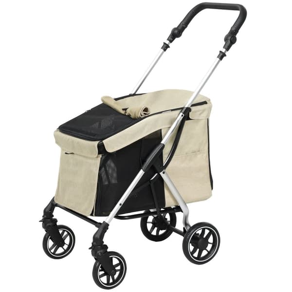 Rootz -koiran auto - lemmikkieläinten kuljetus - taitettava buginen - kevyt muotoilu - pestävä tyyny - 80L x 48,5b x 106h cm
