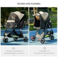 Miniatyrbild 6 av 10: Rootz Foldbar Pet Buggy - Dog Buggy - Bärbar hundvagn - Regnskydd - 80,5 cm x 51,5 cm x 100 cm