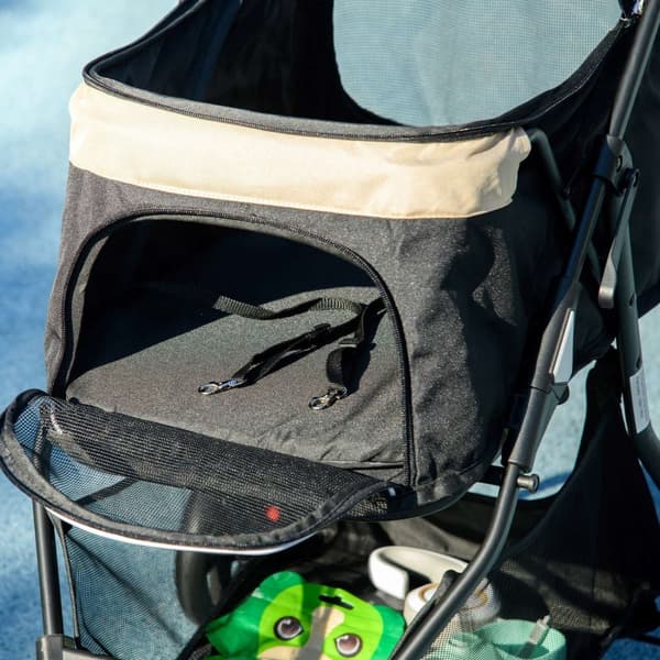 Rootz Foldbar Pet Buggy - Dog Buggy - Bärbar hundvagn - Regnskydd - 80,5 cm x 51,5 cm x 100 cm