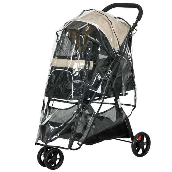 Rootz Foldbar Pet Buggy - Dog Buggy - Bärbar hundvagn - Regnskydd - 80,5 cm x 51,5 cm x 100 cm