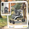 Miniatyrbild 3 av 10: Rootz Foldbar Dog Buggy - Pet Car - Pet Barnvagn - enkel förvaring - 124 cm x 67 cm x 100 cm - Grå