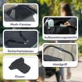 Miniatyrbild 7 av 10: Rootz Foldbar Dog Buggy - Pet Car - Pet Barnvagn - enkel förvaring - 124 cm x 67 cm x 100 cm - Grå