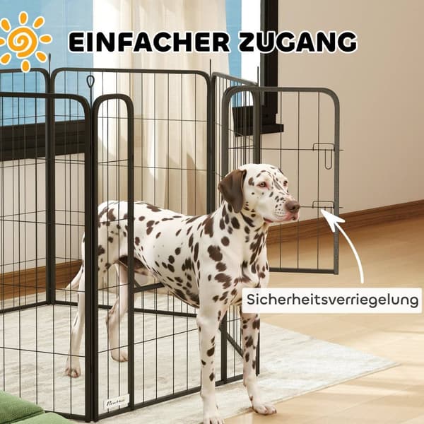 Rootz Dog Playpen - Puppy -kotelo - Pet -aita - Vahva ja taitettava - 136 cm x 68cm x 100cm