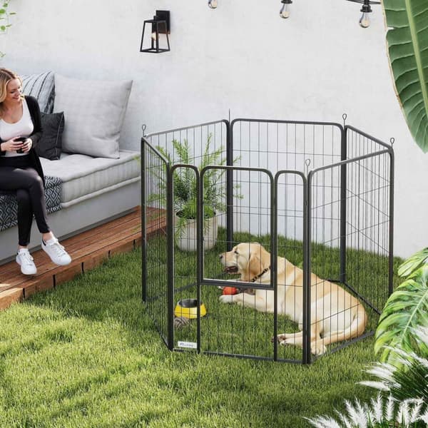 Rootz Dog Playpen - Puppy -kotelo - Pet -aita - Vahva ja taitettava - 136 cm x 68cm x 100cm