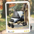Miniatyrbild 3 av 10: Rootz Dog Car Foldbar Buggy - Pet Barnvagn - hundbärare - Shock -Absorbing - 124 cm x 67 cm x 100 cm - för stora hundar upp till 30 kg, grå, svart