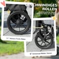 Miniatyrbild 6 av 10: Rootz Dog Car Foldbar Buggy - Pet Barnvagn - hundbärare - Shock -Absorbing - 124 cm x 67 cm x 100 cm - för stora hundar upp till 30 kg, grå, svart