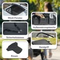 Miniatyrbild 7 av 10: Rootz Dog Car Foldbar Buggy - Pet Barnvagn - hundbärare - Shock -Absorbing - 124 cm x 67 cm x 100 cm - för stora hundar upp till 30 kg, grå, svart