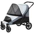Miniatyrbild 1 av 10: Rootz Dog Car Foldbar Buggy - Pet Barnvagn - hundbärare - Shock -Absorbing - 124 cm x 67 cm x 100 cm - för stora hundar upp till 30 kg, grå, svart