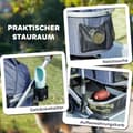 Pikkukuva 9 / 10: Rootz 3 1 koiran buginen - lemmikkieläinten turvaistuin - taitettava kantaja - kevyt muotoilu - 83 cm x 61 cm x 103cm, sininen, hopea