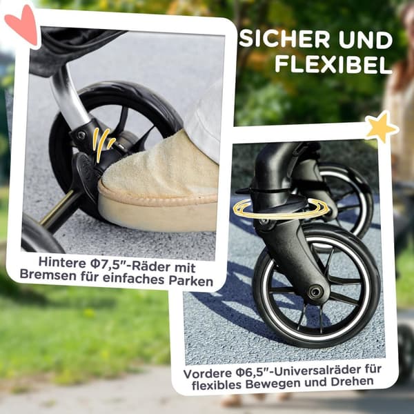Rootz Dog Car Buggy - husdjurstransportvagn - Fällbar husdjursbärare - Lätt design - 80 cm x 48,5 cm x 106 cm