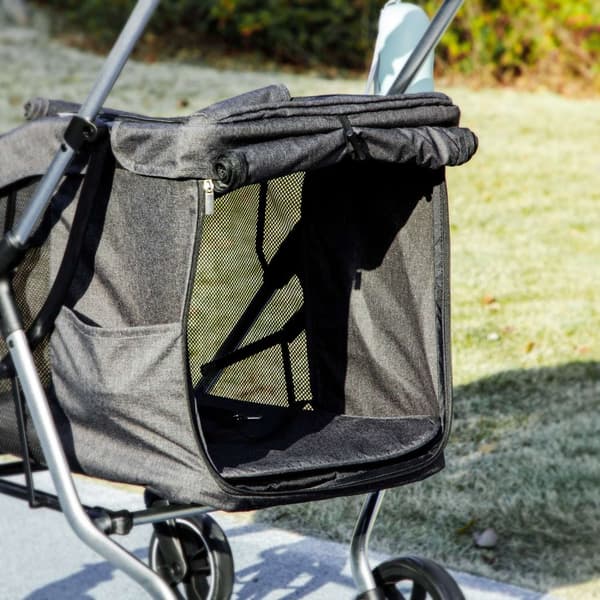 Rootz Dog Car Buggy - husdjurstransportvagn - Fällbar husdjursbärare - Lätt design - 80 cm x 48,5 cm x 106 cm