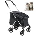 Miniatyrbild 10 av 10: Rootz Dog Car Buggy - husdjurstransportvagn - Fällbar husdjursbärare - Lätt design - 80 cm x 48,5 cm x 106 cm