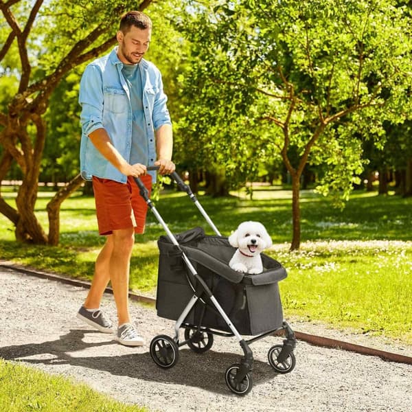 Rootz Dog Car Buggy - husdjurstransportvagn - Fällbar husdjursbärare - Lätt design - 80 cm x 48,5 cm x 106 cm
