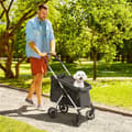 Miniatyrbild 2 av 10: Rootz Dog Car Buggy - husdjurstransportvagn - Fällbar husdjursbärare - Lätt design - 80 cm x 48,5 cm x 106 cm