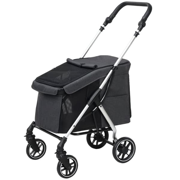 Rootz Dog Car Buggy - husdjurstransportvagn - Fällbar husdjursbärare - Lätt design - 80 cm x 48,5 cm x 106 cm