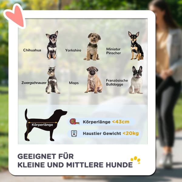 Rootz Dog Car - Hundebuggy - Pet Barnvagn - Solskydd - Fällbar design - 111 x 58 x 107 cm