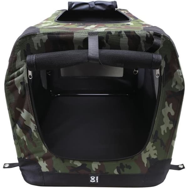 Kuljetushäkki - M PETS - COMFORT CRATE L - Naamiointikuvio - Kokoontaitettava - Metallirunko - Tuuletusritilät