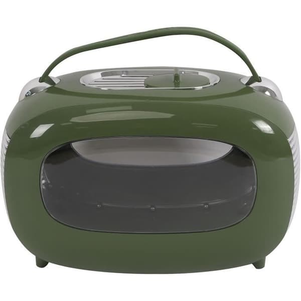 Kuljetuslaatikko - M PETS - SIXTIES Classic - Kahva - Olkahihna - Sivulta avattava - 5 kg max - Vihreä