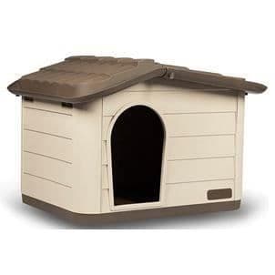 KERBL - Udendørs kattehus - 60 x 51 x 41 cm - Mokka og brun - Plastik