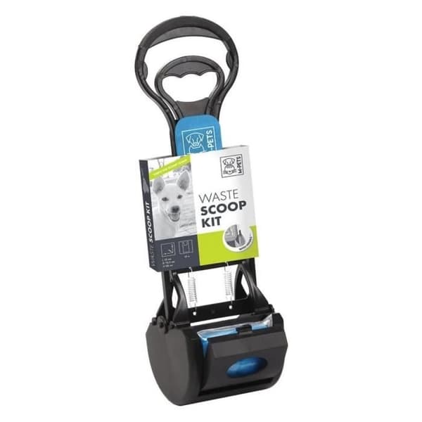 M-PETS Scoop Kit Affaldsskopsæt - 38x12x10.5cm - Sort og Blå - til hund