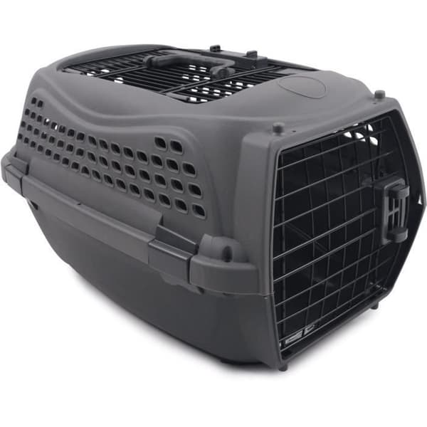 M.PETS ECO GIRO Kattetransport - Plastikbur - Størrelse S - Grå