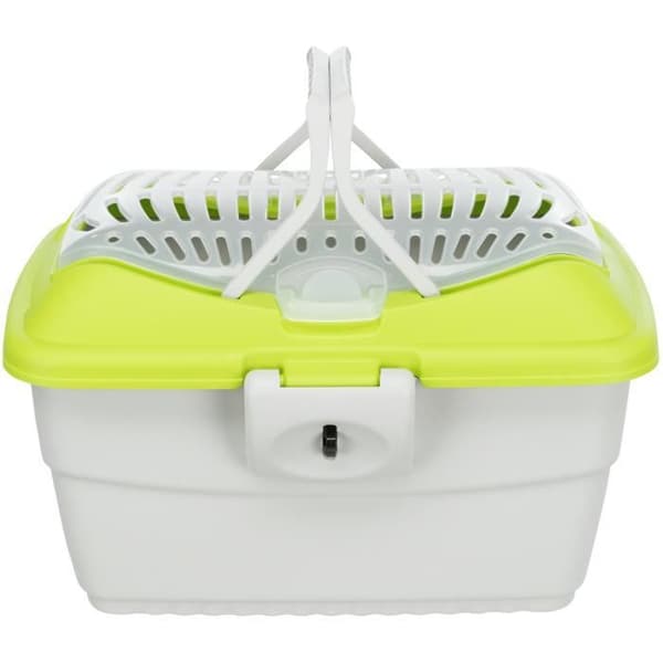 TRIXIE Mini-Capri -kuljetuslaatikko 40 × 22 × 30 cm vaaleanharmaa/vihreä jyrsijöille