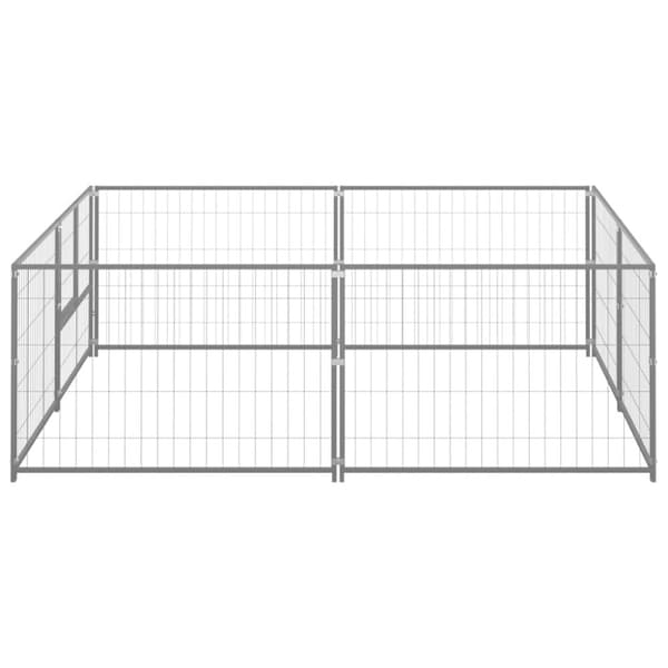 Hundgård silver 4 m² stål