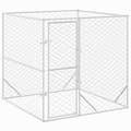 Miniatyrbild 2 av 2: Hundgård för utomhusbruk silver 2x2x2 m galvaniserat stål