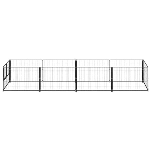 Hundgård svart 4 m² stål