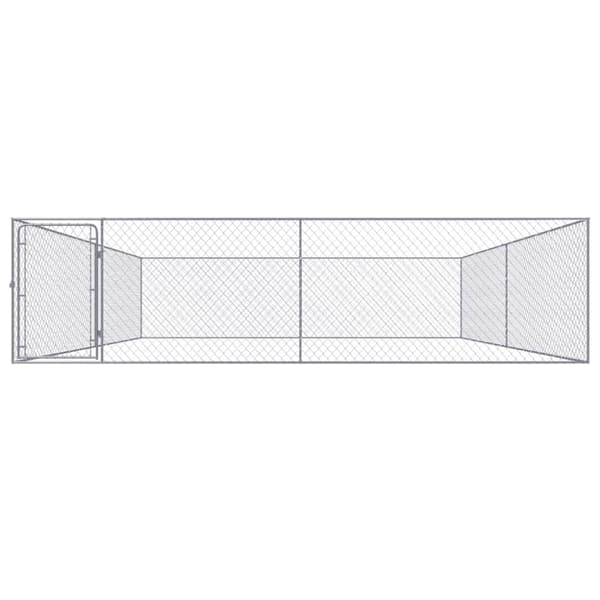 Hundgård för utomhusbruk galvaniserat stål 4x4x1 m