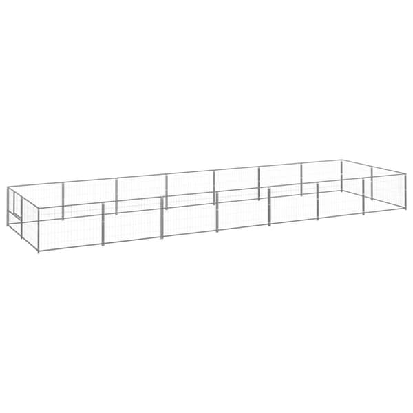Hundgård silver 14 m² stål