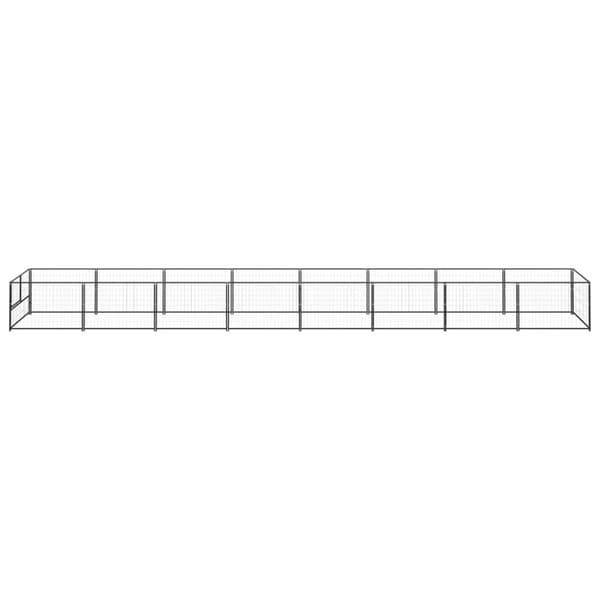 Hundgård svart 8 m² stål