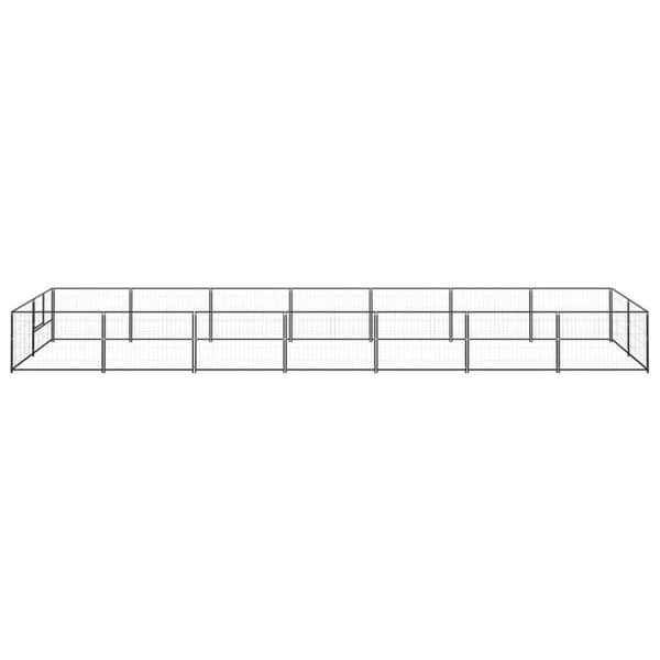Hundgård svart 14 m² stål