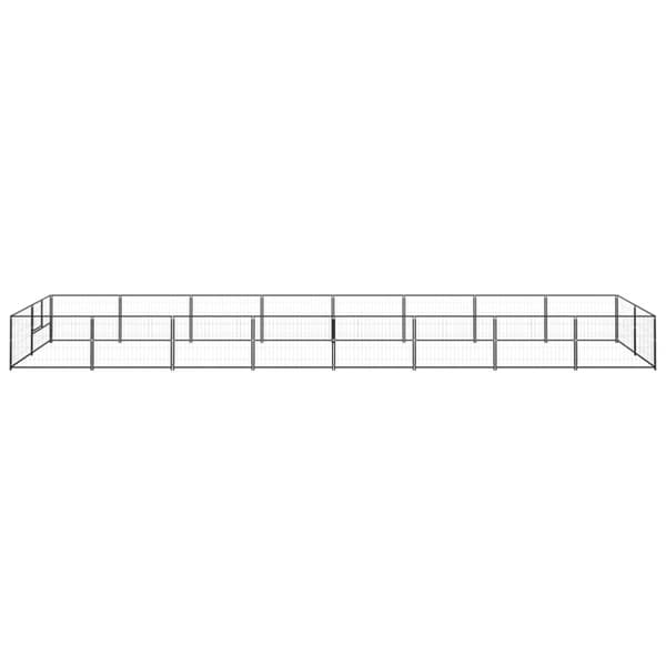 Hundgård svart 16 m² stål