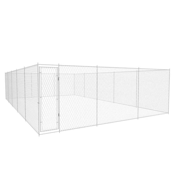 Hundgård för utomhusbruk galvaniserat stål 950x570x185 cm