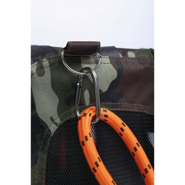 Bærepose - M PETS - REMIX 2 i 1 Camouflage & Orange - 41 x 28 x 28 cm - Sammenfoldelig - Letvægts - Selebælte