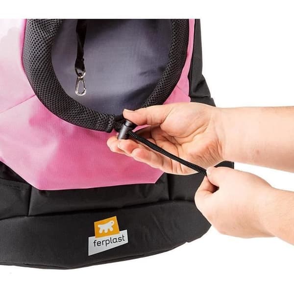 Koiran reppu - Ferplast - Kangoo - Nailon - 41,5 x 20 x 43 cm - Vaaleanpunainen
