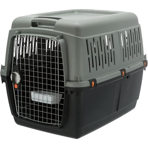 TRIXIE Giona 5 transportkasse - genbrugt - M: 60 × 61 × 81 cm - Antracit og grågrøn